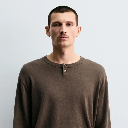 Button Neck Sweater